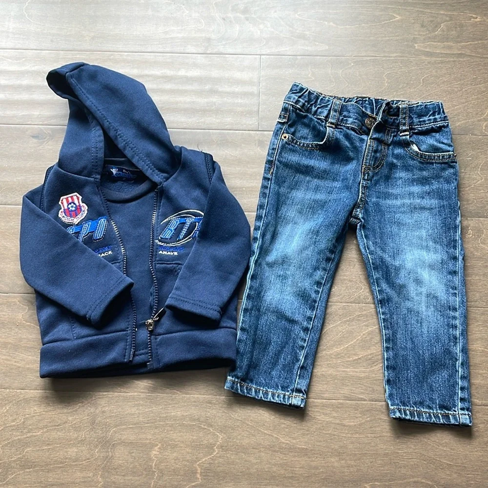 9-12 Months 3 Pc Set Baby Vest, Sweater and Pants